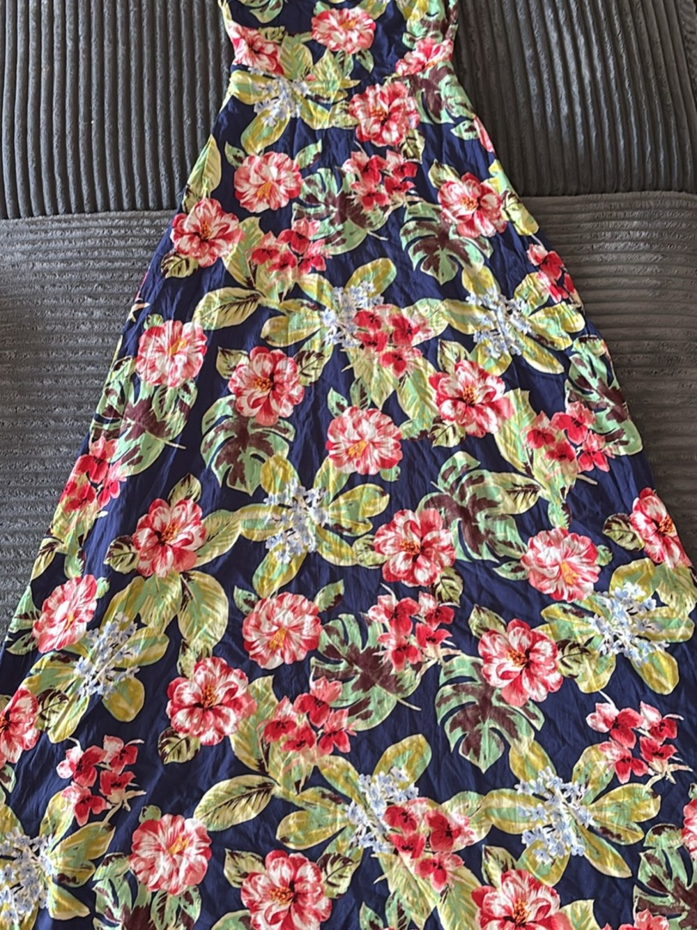 Floral Navy Maxi Dress - Women's Tropical Print